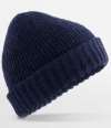 BB389 B389 Beechfield Stonefell Beanie navy marl colour image
